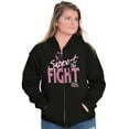 thumbnail image 5 of Support The Fight Breast Cancer Aware Zip Hoodie Sweatshirt Women Brisco Brands S, 5 of 6