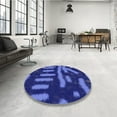 thumbnail image 3 of Ahgly Company Indoor Rectangle Patterned Cobalt Blue Area Rugs, 2' x 5', 3 of 6