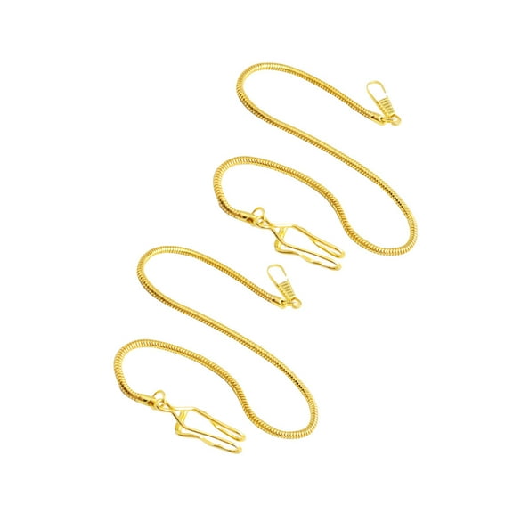 Masteelf 2pcs Pocket Watch Chain Copper Snake Chain Pocket Watch Accessories Pocket Watch Hanging Chain (Golden)