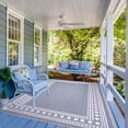 thumbnail image 2 of Outdoor Rugs 8‘x10’ Waterproof for Patios Clearance,Plastic Straw Mats for Backyard,Porch,Deck,Balcony,Reversible,Diamond, 2 of 7
