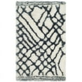 thumbnail image 2 of SAFAVIEH Toronto Loew Abstract Polyester Shag Area Rug, Ivory/Blue, 4' x 6', 2 of 4