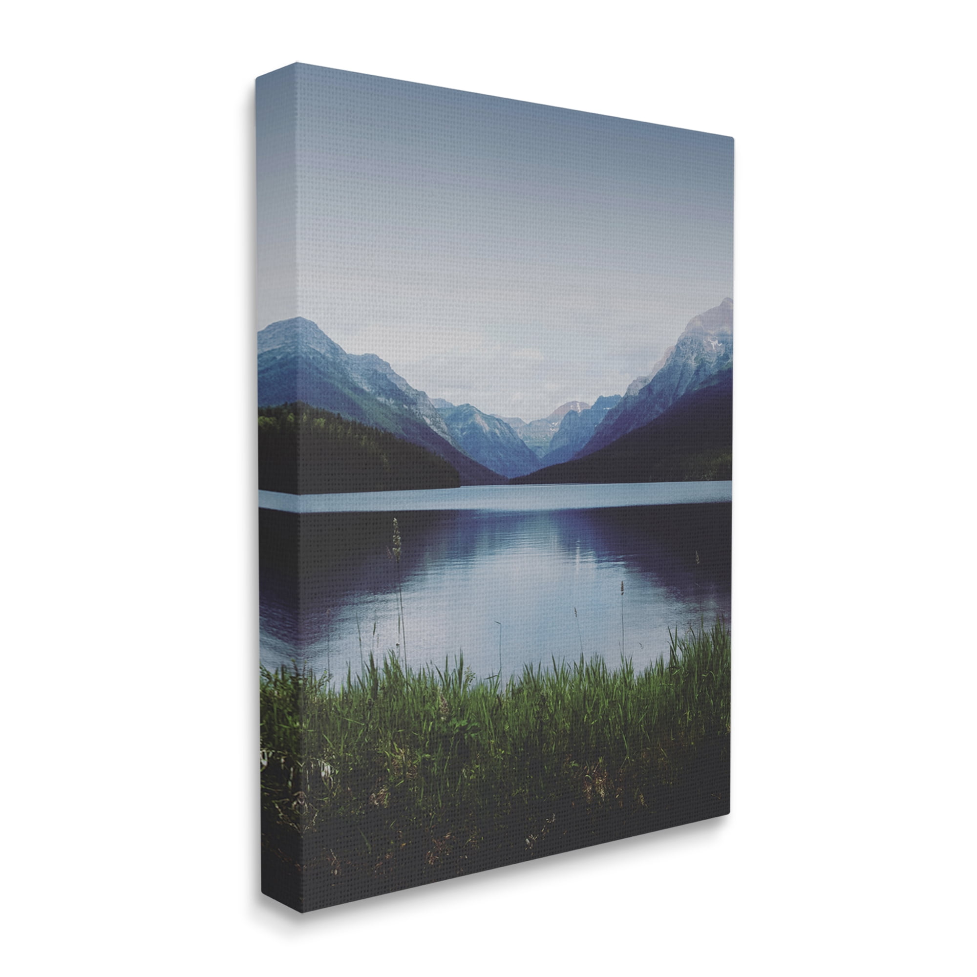 Stupell Industries Dark Mountain Landscape Nature Photography Gallery Wrapped Canvas Print Wall Art, 30 x 40