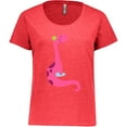 thumbnail image 3 of Inktastic Cute Pink Dinosaur Women's Plus Size T-Shirt, 3 of 5