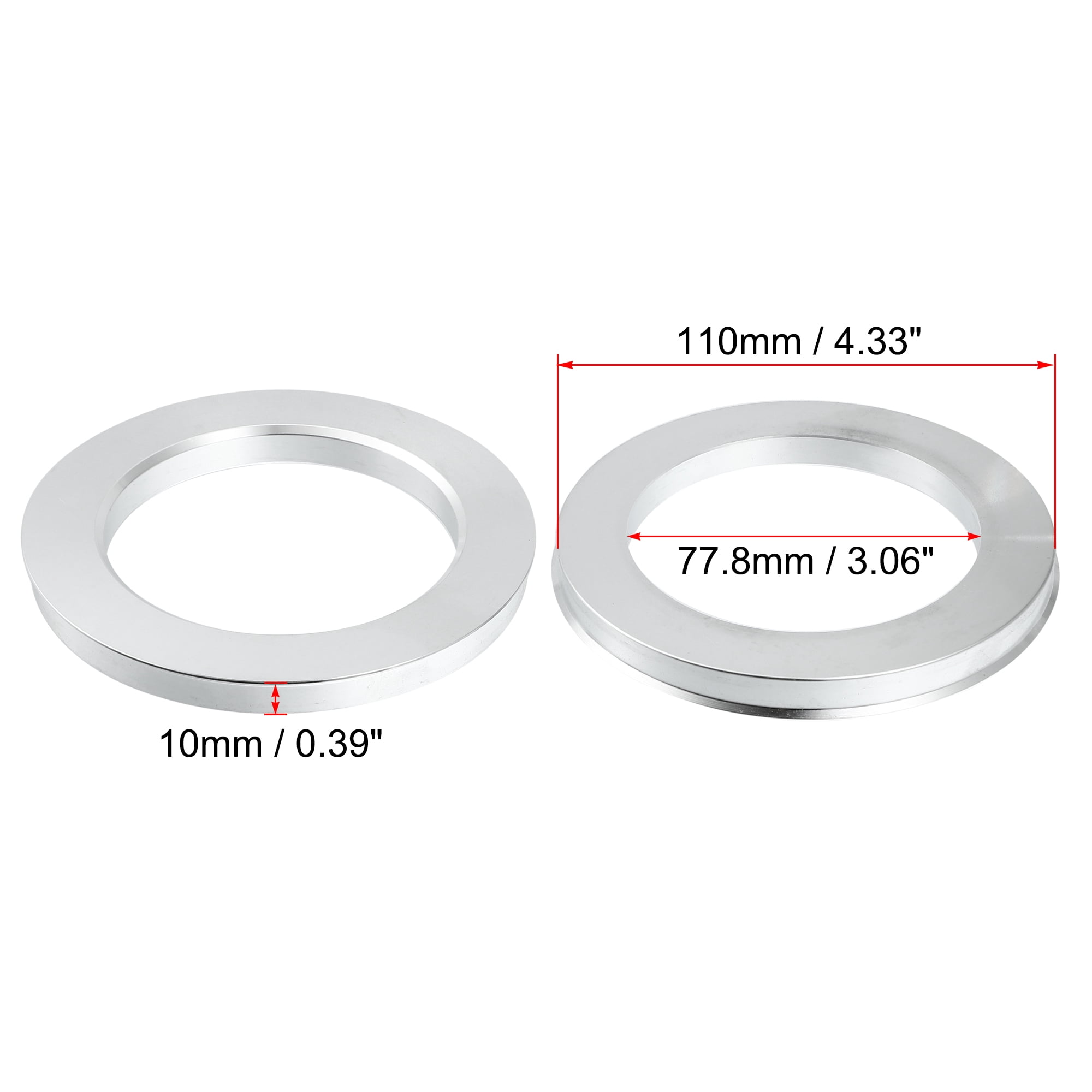 Unique Bargains 4pcs OD 110mm to ID 77.8mm Car Hub Centric Rings