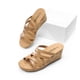 thumbnail image 4 of Sandalias de Cuña DREAM PAIRS Nude con Tiras y Comodidad, 4 of 7