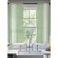 thumbnail image 2 of Sage Green Sheer Curtains 72 Inch Length 2 Panels Set for Living Room/Bedroom, Farmhouse Sage Green White Striped Semi Curtain Sheers Drapes Rod Pocket Curtains Window Treatment Set 52''x72''x2, 2 of 7