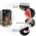 thumbnail image 4 of Shower Curtain, Mushroom Butterfly Leaves on Black Waterproof Shower Curtain Set with Hooks for Bathroom Showers,Stalls and Bathtubs,60x72In Watercolor Jungle Plant, 4 of 9