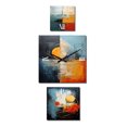 thumbnail image 2 of Designart "Abstract Tastes in Red and Blue" Abstract Shapes Oversized Wall Clock - Set Of 3 - Extra large Clock For Office Décor - Large Contemporary Wall Clock, 2 of 6