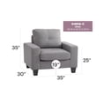 thumbnail image 2 of Glory Furniture Newbury Faux Leather Club Chair in Gray, 2 of 2