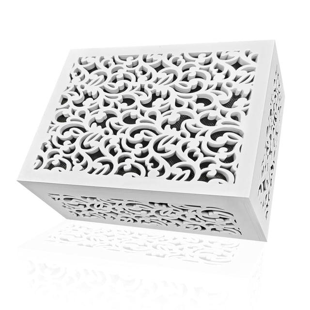 Cubierta decorativa de madera para timbre Avoirdus 23 x 18 x 8 cm blanca