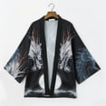 thumbnail image 2 of Fashion Men'S Kimono Cardigan Oversize Shirts Popular Pattern Printed Shirt Taoist Gown Top, 2 of 9