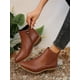 thumbnail image 1 of Women's Suede Chelsea Ankle Boots With Chunky Heel, Side Zipper And Open Ankle, 1 of 4