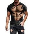 thumbnail image 6 of ALLLIST Workout Tops Short Sleeve Crew Neck Black Muscle T-Shirts Printed Graphic Loose Gift Men's Polo Shirts, 6 of 6