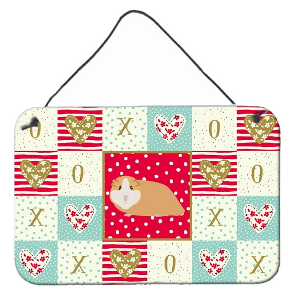 Carolines Treasures CK5427DS812 American Guinea Pig Love Wall or Door Hanging Prints 8x12 multicolor