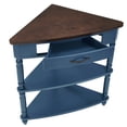 thumbnail image 3 of 3-Tier Corner Stand, 34"Wood Corner Table with Open Shelves and Drawer, Space Saving Storage Organizer, Display Shelf for Living Room,Kitchen,Bathroom, 3 of 9
