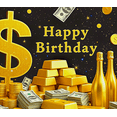 thumbnail image 3 of Gold Themed Wealthy Style Happy Birthday Banner Party Decoration Background Backdrop Photography Props for Birthday Parties Celebrations Photo Booths and Festive Events, 3 of 7