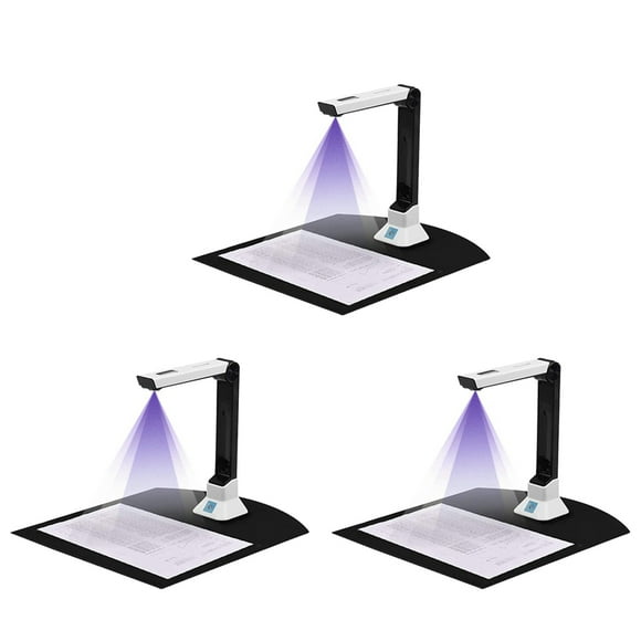 3X Document Camera for Teachers, Portable USB Document Camera Scanner with Stand 8MP HD A4 Format Cam Photo Scanner