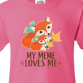 thumbnail image 4 of Inktastic Meme Loves Me Gift Fox Youth T-Shirt, 4 of 5