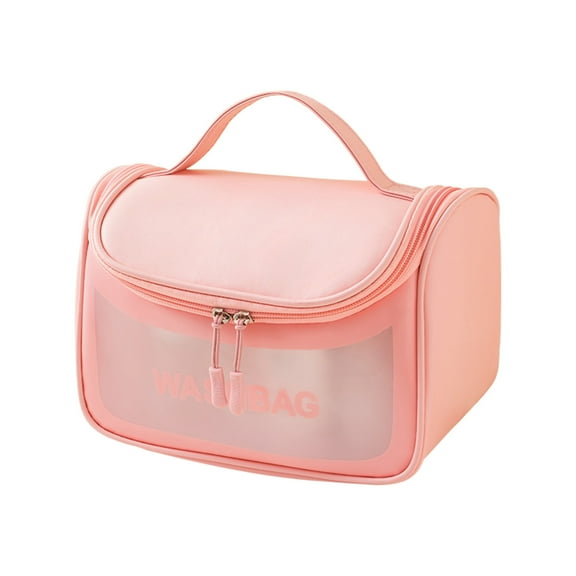 Vikakiooze Translucent Waterproof , Set Frosted Translucent PVC With Zipper Handle Portable Bag, Hangable And Handy