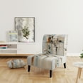 thumbnail image 2 of Designart "Beige Blue Suprematism Fragmented Geometries II" Multi-Color Abstract Suprematism Upholstered Accent Chair - Modern Arm Chair For Living Room, 2 of 7