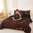 thumbnail image 3 of Erosebridal Dragon Eye Bedding Comforter Set, Black Brown King Bedding Sets, Black Reversible, 7pcs, 3 of 6