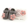 thumbnail image 5 of Baby Girl Anti-Slip Sole Newborn Infant First Walkers Shoes with 2 Headbands, 5 of 5