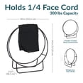 thumbnail image 4 of Sunnydaze Outdoor Modern Powder-Coated Steel Firewood Log Hoop Rack with PVC Cover, 4 of 13
