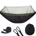 thumbnail image 1 of Cloud Nine, Easy Setup, Lightweight Portable Camping Hammock for Two, Black, Waterproof Net Sanctuary with High Tenacity Suspension Rope, 1 of 5