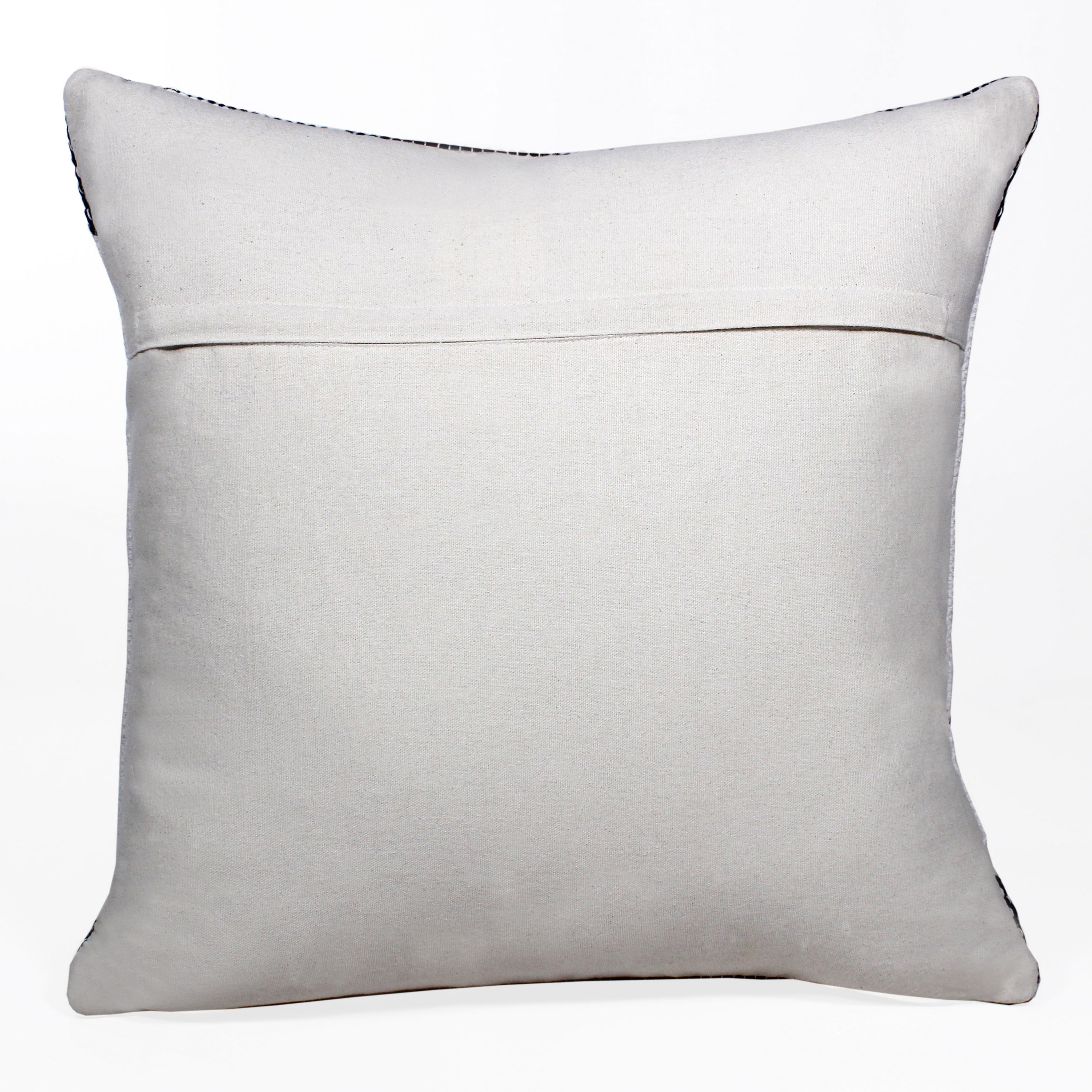 Harlow Hill Naomi 20" x 20" Tribal Cotton Blend Adult Decorative Feather Filled Pillow, Ebony Black/White