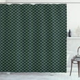 thumbnail image 1 of Retro Shower Curtain, Diagonal Motifs with Swirls and Stars in Square Frames Tile Arrangement Victorian, Fabric Bathroom Set with Hooks, 69W X 84L Inches Extra Long, Multicolor, by Ambesonne, 1 of 3