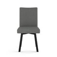 thumbnail image 2 of Amisco Elmira Dining Chair - Grey Woven Fabric / Black Metal, 2 of 9