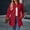 Red, variant on Womens Jackets Casual Casual Stand Collar Midi Wool Blend Coat Long Sleeve Button Up Jacket for Autumn Winter