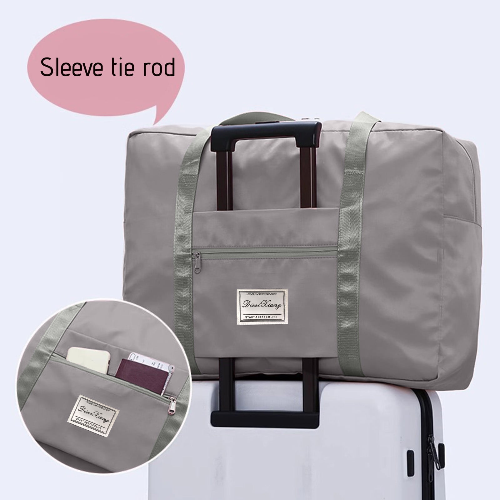 Cadorn Durable Nylon Large Travel Bag Spacious Lightweight with Inner Compartment for Work Beach Camping Hiking and Weekend Getaways