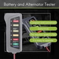 thumbnail image 2 of 12V Car Battery & Alternator Tester - Test Battery Condition & Alternator Charging (LED indication), 2 of 5