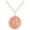 Rose Gold, variant on Reversible Libra Zodiac Sign Charm Coin Pendant Necklace in Solid Gold (16 Inches)