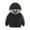 Black, variant on BULLPIANO Kids Boys Girls Warm Coat Hooded Thick Jacket Kids Baby Winter Snowsuit Puffer Outerwear 2-7Y