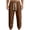 Brown, variant on Mens Sweatpants with Pockets Elastic Waist Drawstring Pants Pull on Sweat Pant Solid Workout Fall Trouser Black 2XL