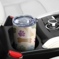 thumbnail image 5 of 20 Oz Paw Prints and Bones Coffee Tumbler Double Wall Insulated Stainless Steel Water Bottle | Metal Reusable Thermoses Flask with Cup Cap | Leak & Sweat Proof with Anti-Dust Lid, 5 of 7