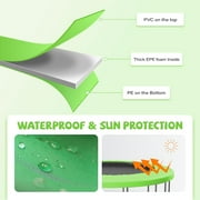 Kangaroo Hoppers 14FT Trampoline Safety Pad Replacement, Waterproof Surround Spring Foam Cover for Round Frame(Green)