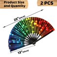 thumbnail image 2 of Abanicos plegables Hananona Rainbow Color Poliéster (32 cm x 64 cm), 2 of 7