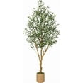 thumbnail image 6 of Live Olive Trees Artificial Indoor, 7Ft Tall Faux Olive Plant with Planter – Large Fake Tree with Natural Wood Trunk, Realistic Silk Leaves & Lifelike Fruits – Tall Artificial Plants for Living, 6 of 6