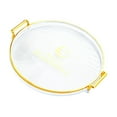 thumbnail image 2 of TISHITA Jewelry Storage Tray Bathroom Vanity Tray with Handle Coffee Table Tray Food Dessert Serving Tray for Party Table Centerpiece Clear, 2 of 8