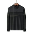 thumbnail image 6 of GuangCheng George Men Shirt Striped Pattern Long Sleeve Soft Comfort Breathable Casual Stylish Blouses with Pockets,Black,2XL, 6 of 6