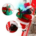 thumbnail image 5 of Venoro Christmas Tree Decorations Santa Claus Climbing Ladder Electric with Light and Music, Black, 5 of 15