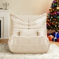 thumbnail image 7 of Bean Bag Chair for Adults with Lumbar support pillow, Memory Foam Giant Bean Bag Sofa with Corduroy Material Lazy Sofa for Living Room Bedroom Dorm Office, White, 7 of 7