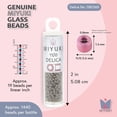 thumbnail image 3 of Miyuki Delica Seed Beads – Size 11/0 (1.6 mm), DB2365, Duracoat Opaque Ash Gray, 7.2 g, Approx. 1440 Beads, 3 of 7