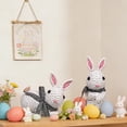 thumbnail image 4 of POLISE Spaces Gold Wicker-Style Bunny Set 2 Piece Resin Figurines with White Bows, 5.3 Inch Easter Decor for Table, Shelf or Garden, Indoor Outdoor Accent & Gift, 4 of 8