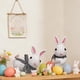 thumbnail image 4 of Pair Pack Easter Resin Rattan Effect Bunny Ornament Home Decor Garden Patio Home Decoration, 4 of 6