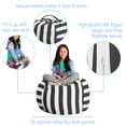 thumbnail image 2 of Posh Creations Bean Bag Stuffable Cover - Toy Organizer, Soft Cover, Kids, 3 ft, Gray Stripes, 2 of 3