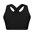 thumbnail image 2 of YONGHS Kids Girls Cirss Cross Back Crop Vest Tops Dance Yoga Workout Sports Bra 4-16 Black 6, 2 of 5